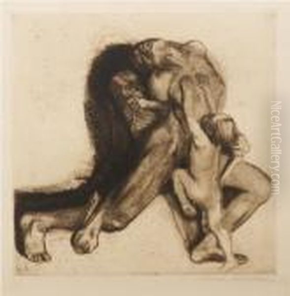 Verlag Von Emil Richter Dresden Tod Un Frau - view 1