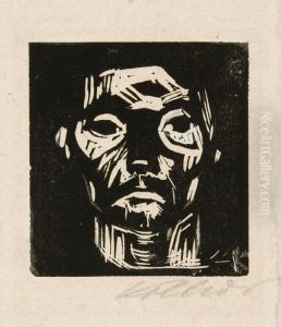 Kleinermannerkopf Ohne Hande by Kathe Kollwitz