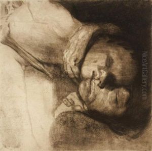 Tod, Fran Und Kind by Kathe Kollwitz