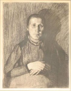 Woman With Folded Hands by Kathe Kollwitz