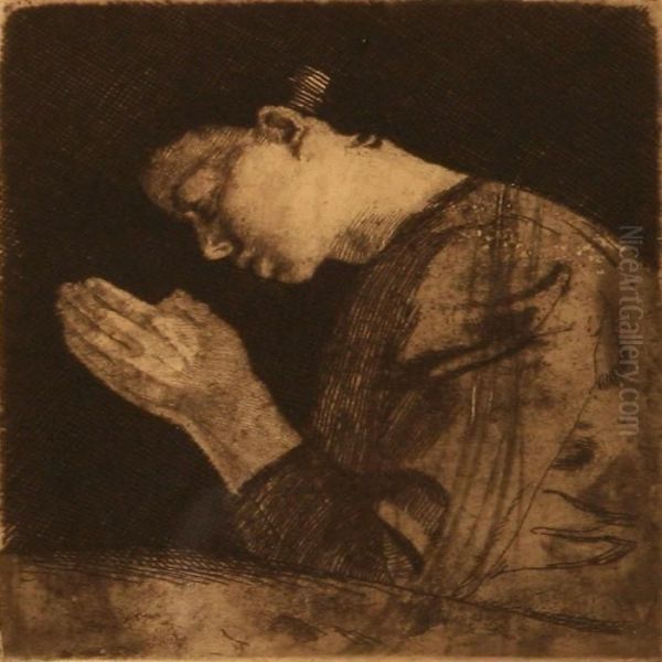 Young Girl With Folded Hands - view 1