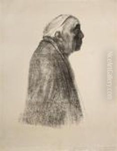 Selbstbildnis Im Profil Nach Rechts by Kathe Kollwitz