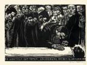 "gedenkblatt Fur Karl Liebknecht" by Kathe Kollwitz