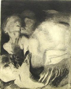 Tod Und Frau Um Das Kind Ringend by Kathe Kollwitz