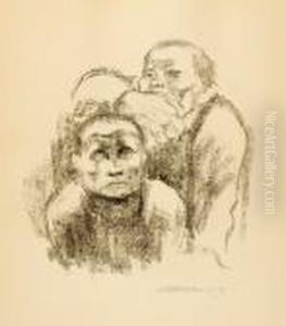 Gefangene,musik Horend by Kathe Kollwitz