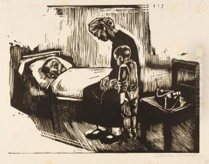 Besuch Imkrankenhaus by Kathe Kollwitz