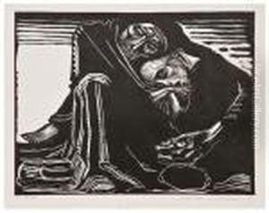 Tod Mit Frau Im Schoss by Kathe Kollwitz