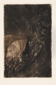 Bewaffnung In Einemgewolbe by Kathe Kollwitz