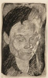 Frauenkopf by Kathe Kollwitz