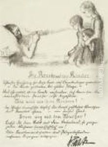 Die Kranke Und Ihre Kinder by Kathe Kollwitz