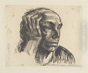 Selbstbildnis. by Kathe Kollwitz