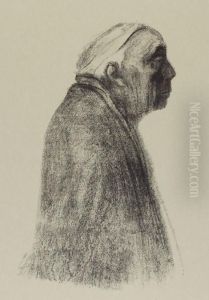 Selbstbildnis Im Profil Nach Rechts by Kathe Kollwitz