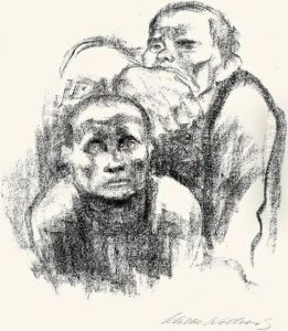 Gefangene, Musik Horend by Kathe Kollwitz