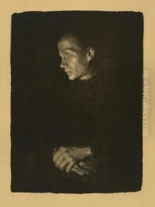 Brustbild Einer Arbeiterfrau Im Profil Nach Links by Kathe Kollwitz
