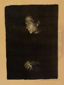 Arbeiterfrau Im Profil Nach Links by Kathe Kollwitz