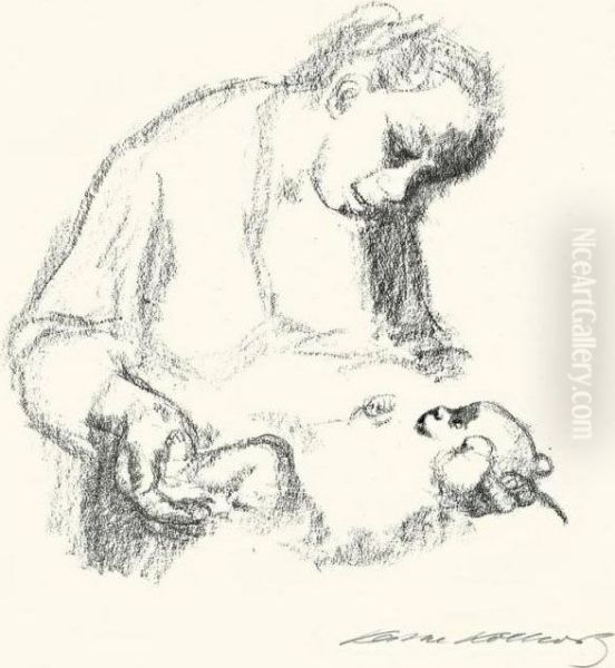 Junge Mutter Mit Saugling - view 1