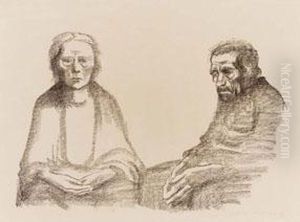 Die Eltern Der Kunstlerin by Kathe Kollwitz