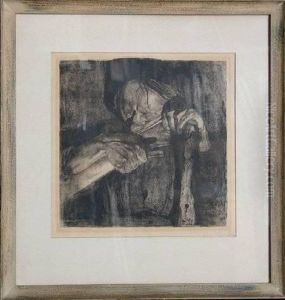 Beim Dengeln (whetting The Scythe), Plate 3 From Thebauernkrieg Series by Kathe Kollwitz