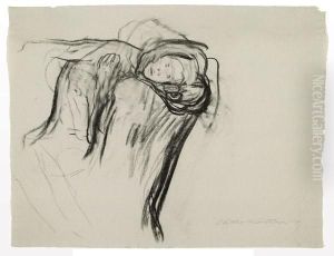 Mutter Mit Totem Kind by Kathe Kollwitz