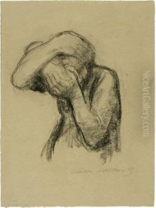 Mutter, Saugling An Ihr Gesicht Druckend by Kathe Kollwitz