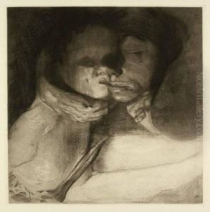 Tod, Frau Und Kind by Kathe Kollwitz