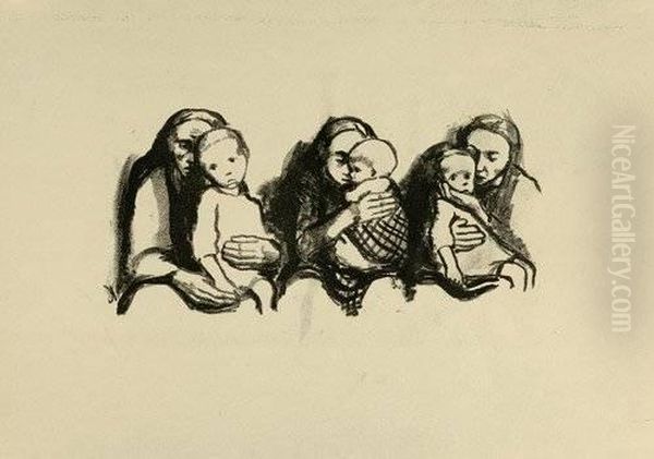 Lithographie Auf Chamoisfarbenem Butten - view 1