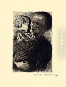 "mutter Mit Kind Auf Dem Arm" by Kathe Kollwitz