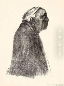 "selbstbildnis Im Profil Nach Rechts" by Kathe Kollwitz