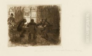 "vier Manner In Der Kneipe". Originaltitel by Kathe Kollwitz