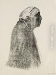 Selbstbildnis Im Profil Nach Rechts by Kathe Kollwitz