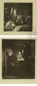 Not - Tod. Blatt 1 Und 2 Aus Dem Zyklus <ein Weberaufstand> by Kathe Kollwitz