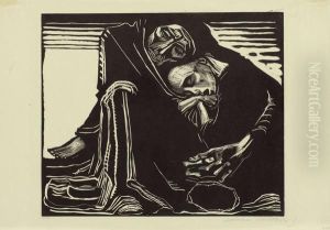 Tod Mit Frau Im Schoss by Kathe Kollwitz