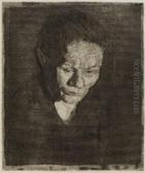 Gesenkter Frauenkopf. Ca. 1905 - view 1