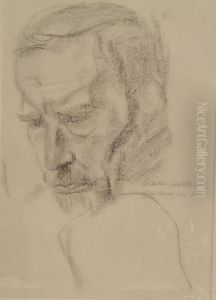 Bildnis Karl Kollwitz by Kathe Kollwitz