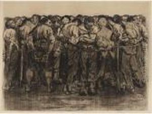Die Gefangenen, From Bauernkrieg by Kathe Kollwitz