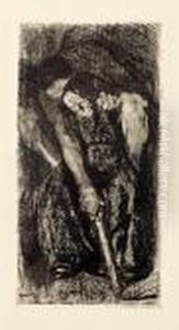 "inspiration". 1904/05 by Kathe Kollwitz