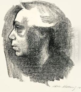"selbstbildnis". 1919 by Kathe Kollwitz