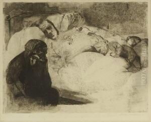 Arbeitslosigkeit. 1909 by Kathe Kollwitz