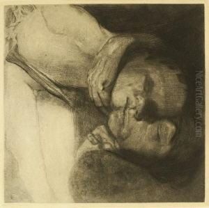 Tod, Frau Und Kind. 1910 by Kathe Kollwitz