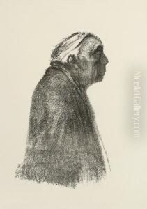 Selbstbildnis Im Profil Nach Rechts. 1938? by Kathe Kollwitz