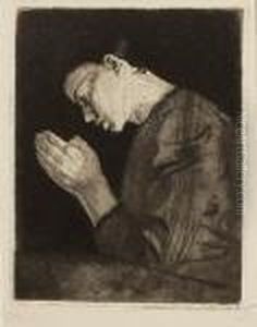 Betendes Madchen. by Kathe Kollwitz