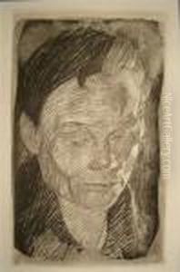 Frauenkopf by Kathe Kollwitz