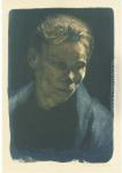 Brustbild Einer Arbeiterfrau Mit
Blauem Tuch, From The Portfoliojahresmappe Der Gesellschaft Fur
Vervielfaltigende Kunst , Vienna - view 1