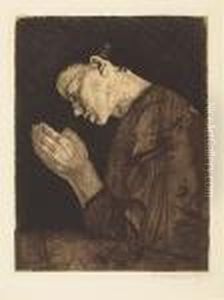 Betendes Madchen<</b> by Kathe Kollwitz