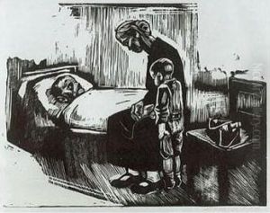 Besuch Im Krankenhaus (k. 236) by Kathe Kollwitz