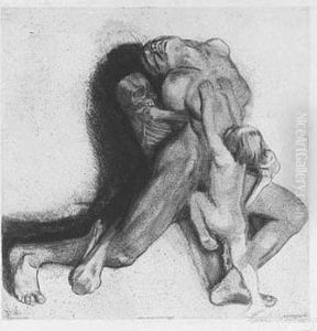 Tod Und Frau (k. 103/vii) by Kathe Kollwitz
