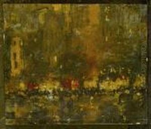Parisian Cafe by Konstantin Alexeievitch Korovin