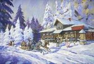 Winter's Delights by Konstantin Alexeievitch Korovin