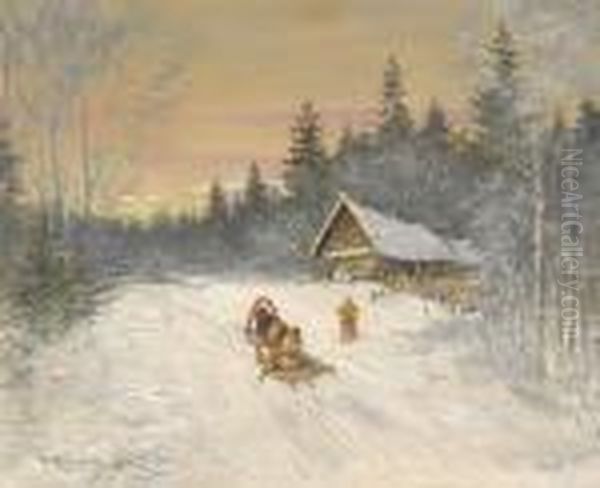 Russian Village Under Snow - view 1