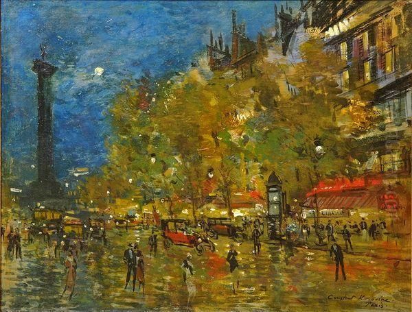Place De La Bastille La Nuit - view 1